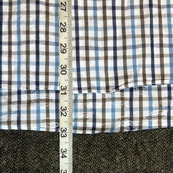 Etro Italy Designer Men's Plaid Button Down with subtle Paisley print sz 45 - Picture 8 of 9
